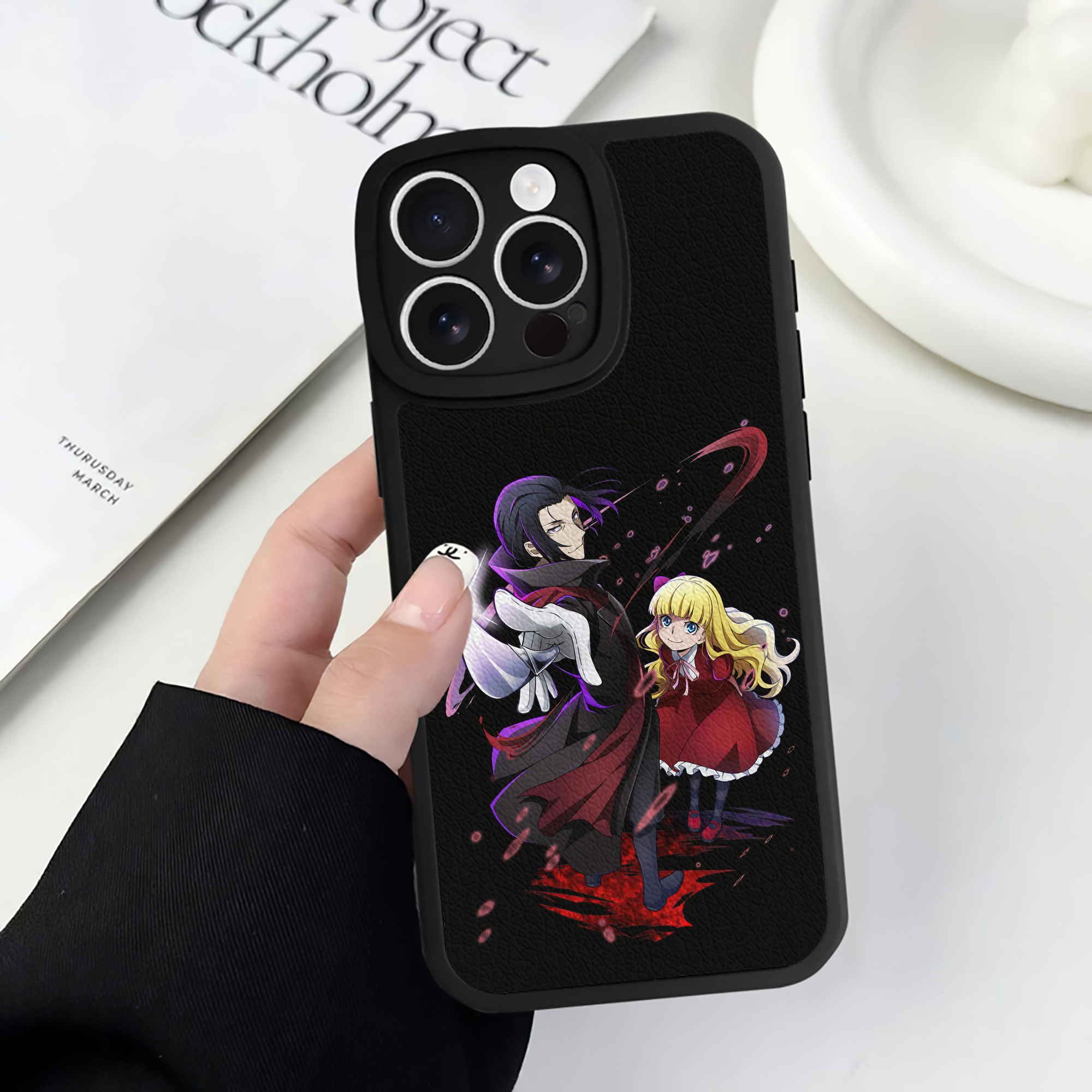 （画像用） 文豪ストレイドッグス Bungo Stray Dogs 【iPhone 16シリーズ対応】シリコンスマホケース（レザー調） 材質：シリコン